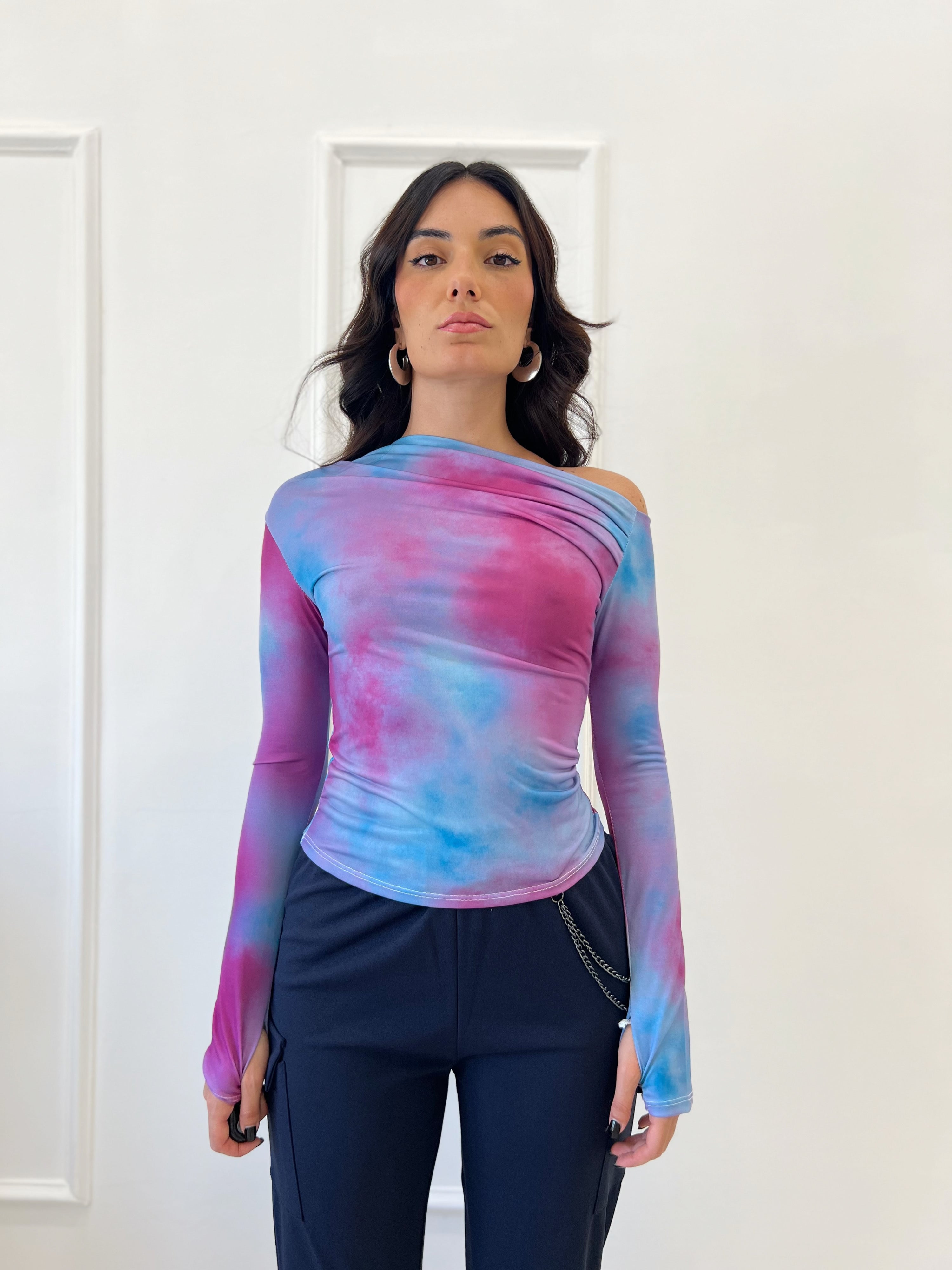 Top Manica Lunga Tie-Dye