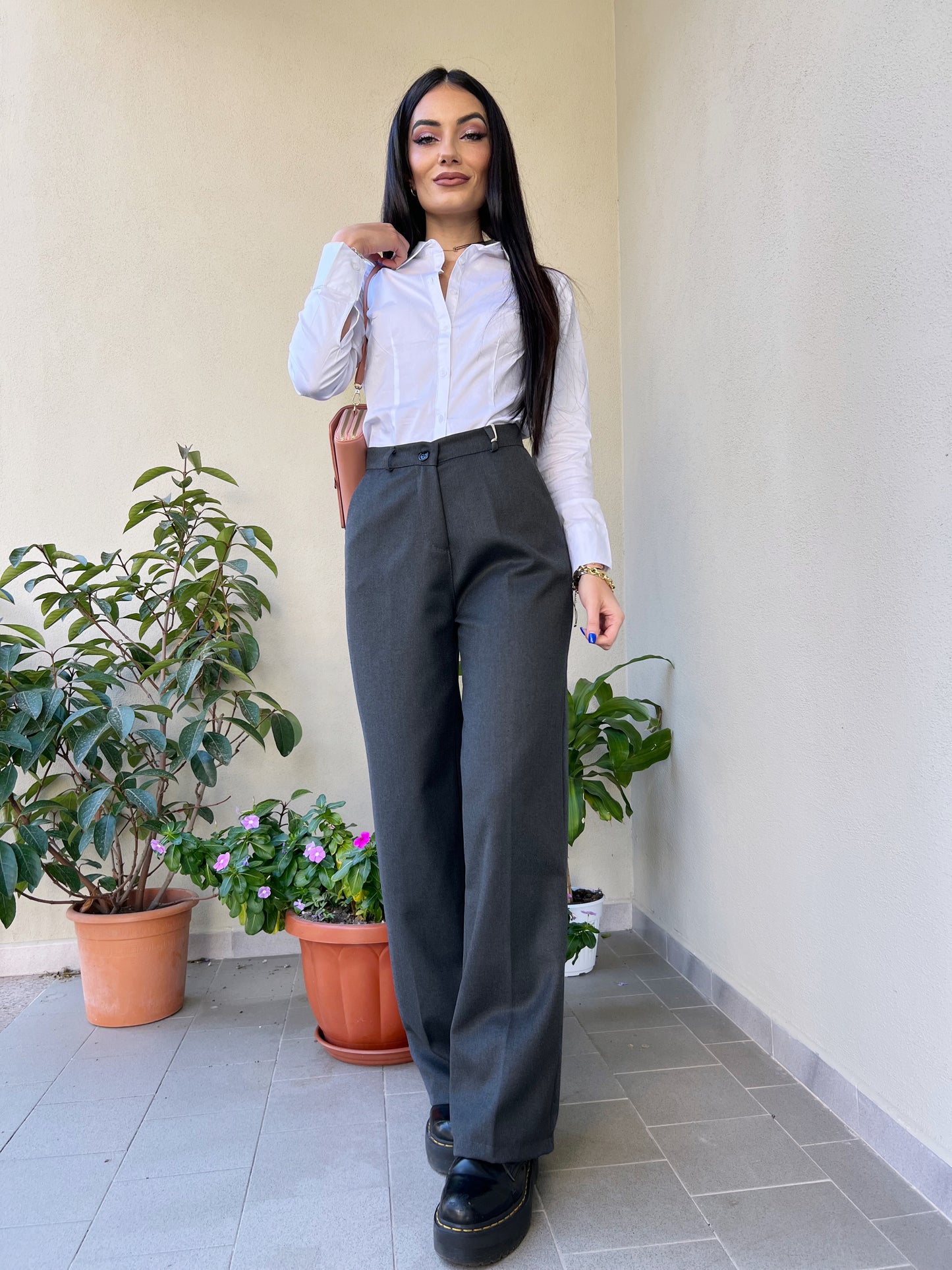 Pantalone Palazzo Classico Grigio