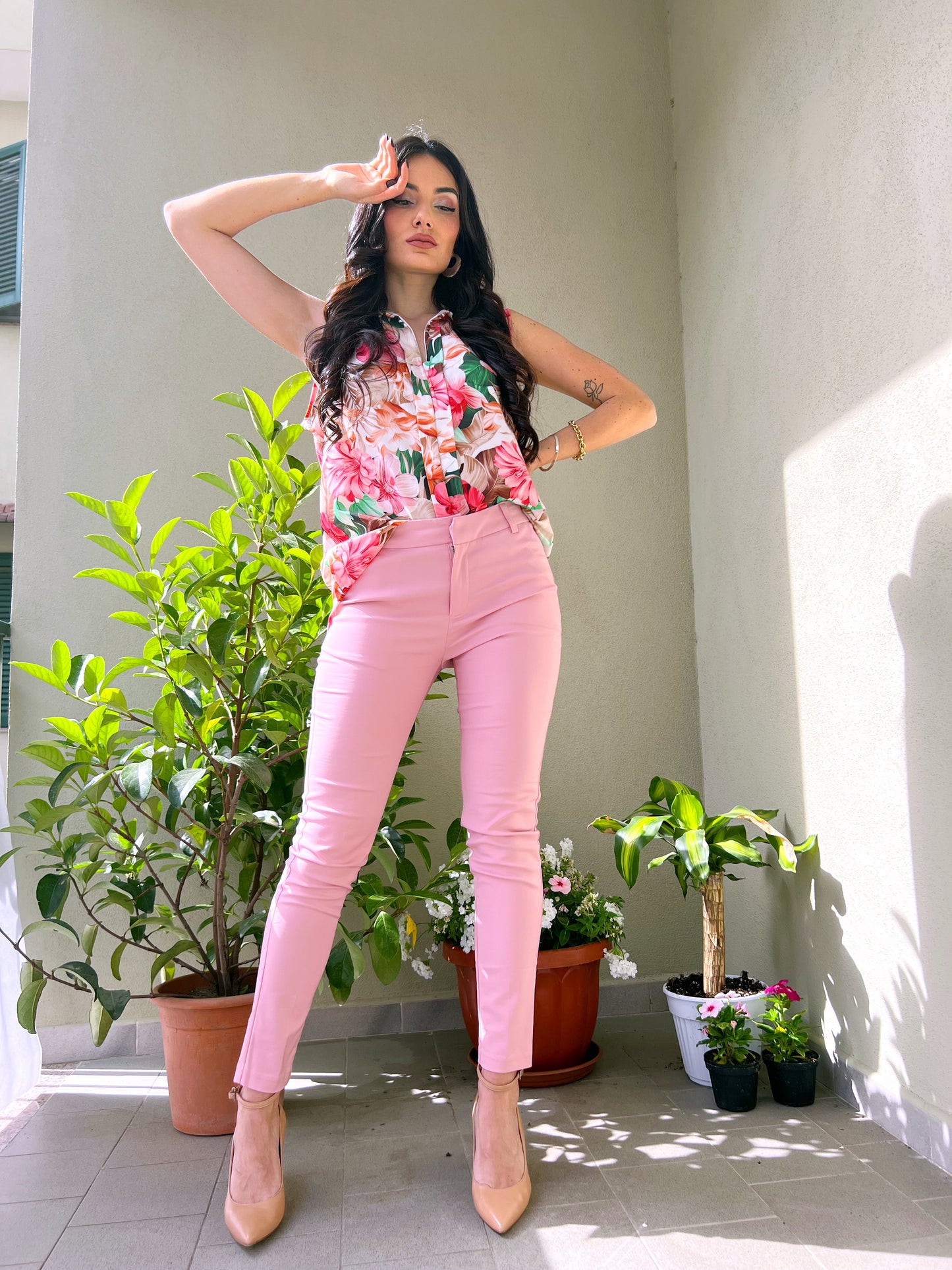 Pantalone Skinny Pink